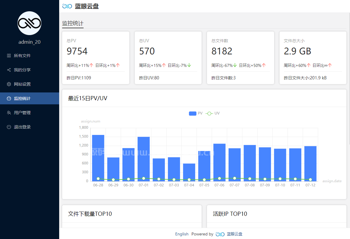 企业云网盘系统 网盘网站源码 3.1.6 这是一个优雅的开源云盘（源码域亲测）