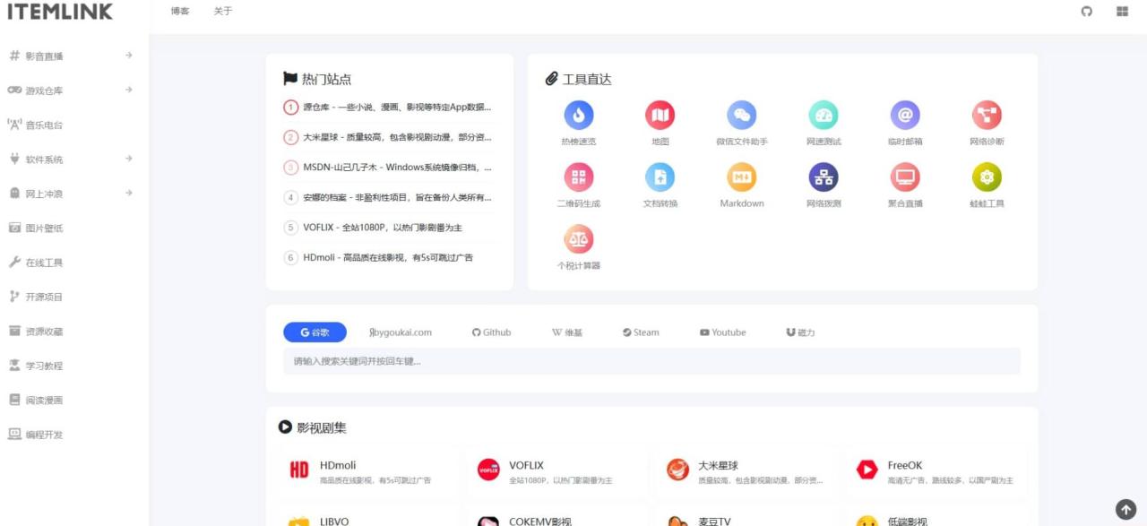 typecho主题 ITEM导航网模板插图