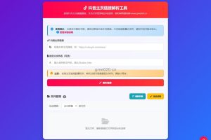 短视频下载工具源码 抖音主页视频链接解析工具源码